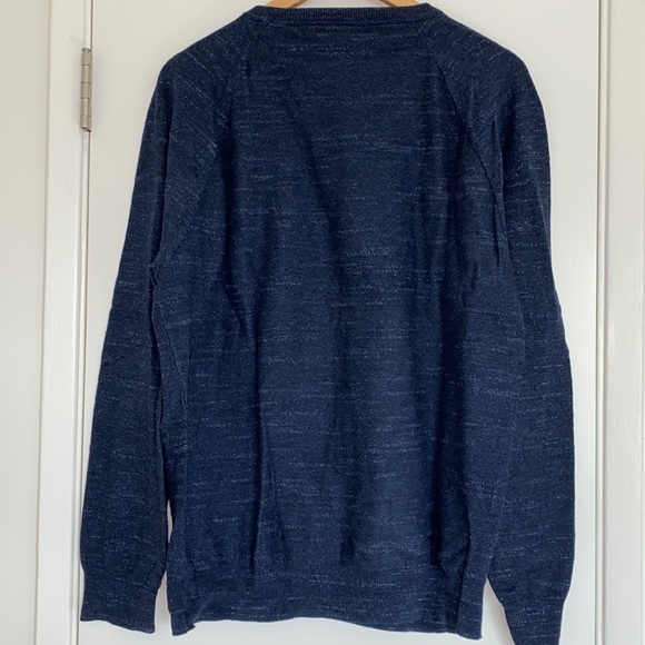 JCrew Factory Ragland budded crewneck sweater - Navy Blue - Large - Picture 3 of 4